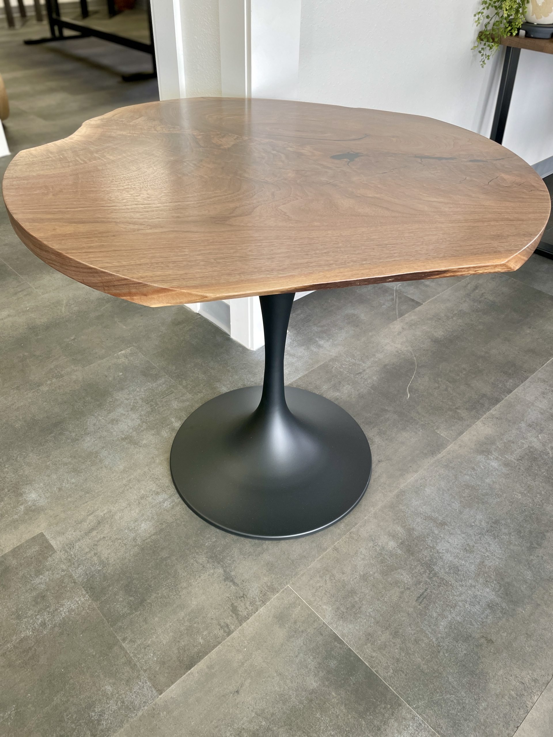 Black Walnut Round Dining Table Baldwin Hardwoods